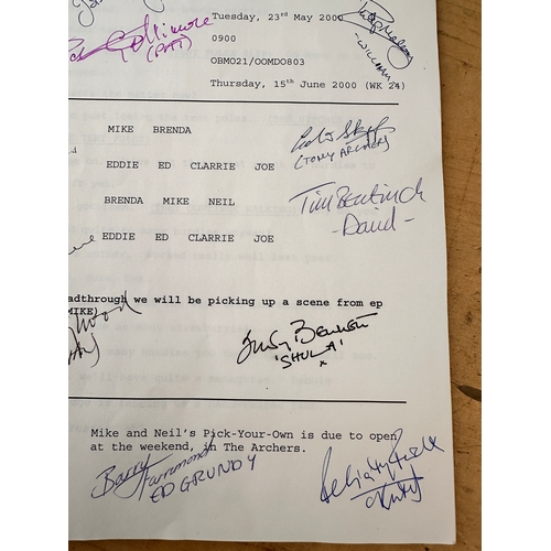 The Archers Episode No 12998, Tuesday 23rd May 2000 Cast Autographed Script