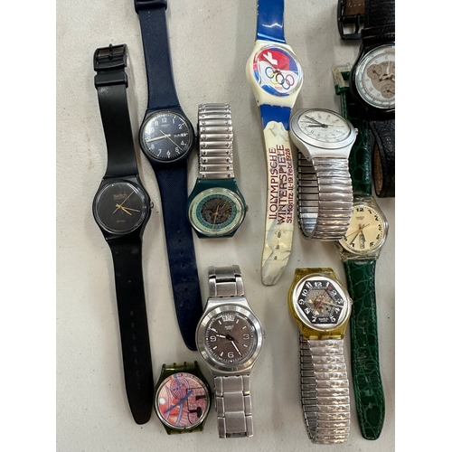 195 - Collection of 14 Vintage Swatch Watches