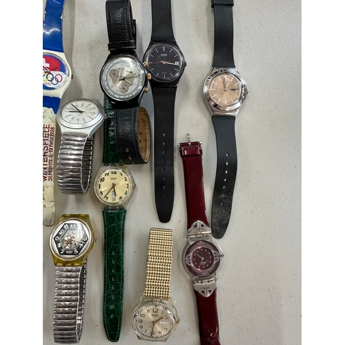 195 - Collection of 14 Vintage Swatch Watches