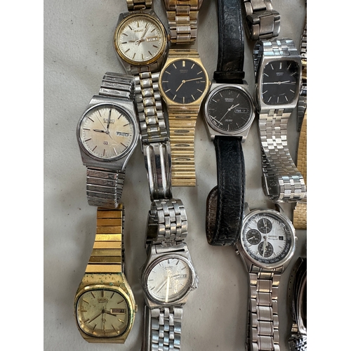 200 - Large Collection of As Found Vintage Seiko Watches for Spares or Repair