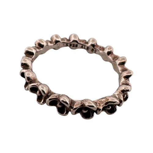 116 - Pandora Silver Flower Ring. Stamped 'S925 ALE 52'. Size L. 2.4g
