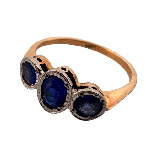 106 - Eighteen Carat Gold & Sapphire Ring. Size L. 2.46