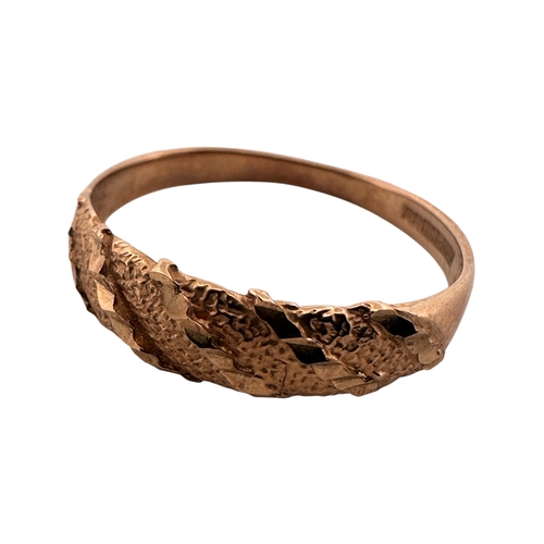 109 - Nine Carat Gold Ring. Size 0. 1.2g