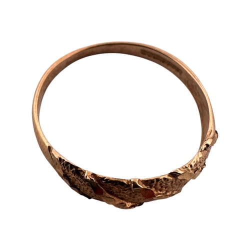 109 - Nine Carat Gold Ring. Size 0. 1.2g