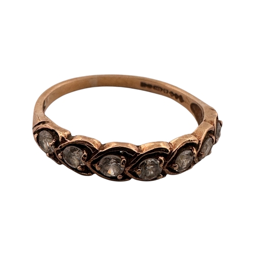 110 - Nine Carat Gold Ring set with CZ. Size K. 1.26g