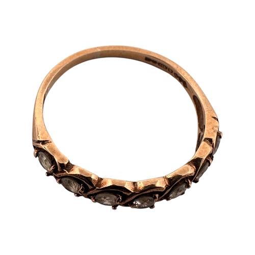 110 - Nine Carat Gold Ring set with CZ. Size K. 1.26g