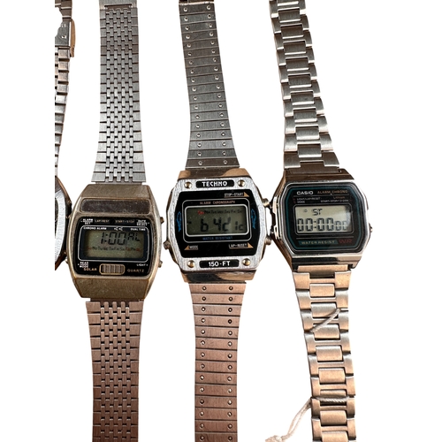 184 - Five Vintage Digital Watches including Casio