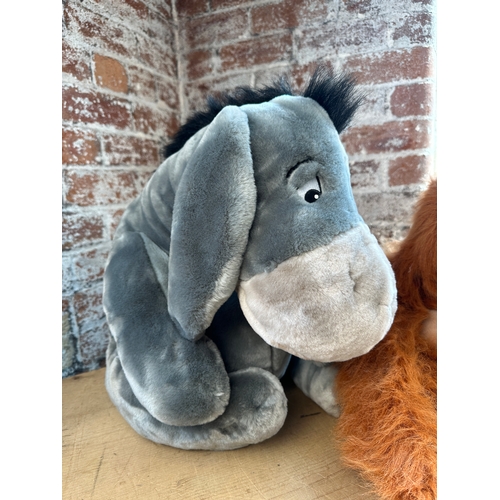 231 - Larger Disney Soft Toys in As New Condition with Tags - George Sanderson, King Louie and Large Eeyor... 