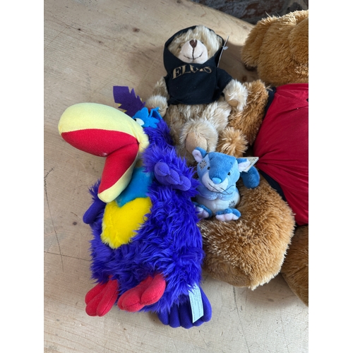 225 - Large Collection of Soft Toys in As New Condition with Tags - Cadbury's Parrot, English Teddy Bear C... 