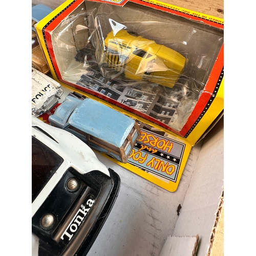 219 - Small Group of Diecast Cars including Dinky, Corgi & Tonka