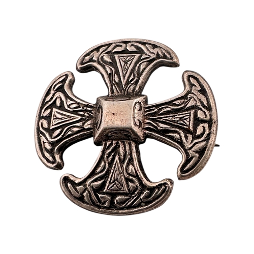 80 - Small Antique Canterbury Cross Brooch