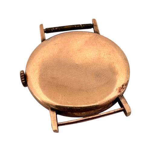 87 - Nine Carat Gold Cased Gents Roamer watch, 20.7g gross weight. Ticking