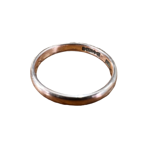 90 - Antique Nine Carat Rose Gold Wedding Band. Size M, 1.92g