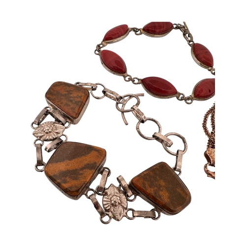 58 - Three White Metal Bracelets stamped 925