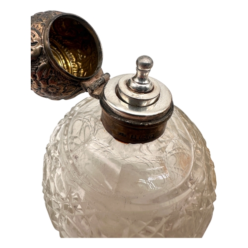 72 - Group of Hallmarked Silver Topped Scent Bottles & Jars