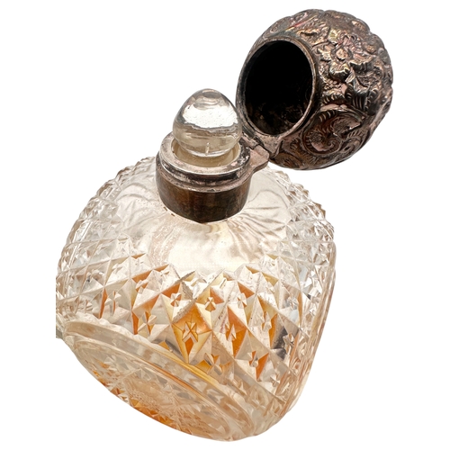 72 - Group of Hallmarked Silver Topped Scent Bottles & Jars