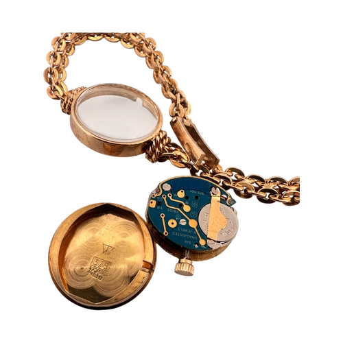 173 - Nine Carat Gold Case & Strap Mappin & Webb Vintage Quartz Watch. Untested with Original Box. 10.47g ... 