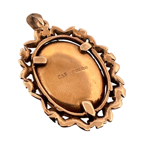 27 - Nine Carat Gold Photograph Locket. Full Hallmarks. 7.2g
