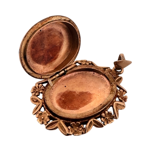 27 - Nine Carat Gold Photograph Locket. Full Hallmarks. 7.2g