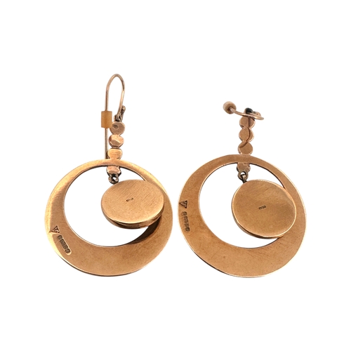 32 - Pair of Hallmarked Nine Carat Gold Earrings. 9.7g gross