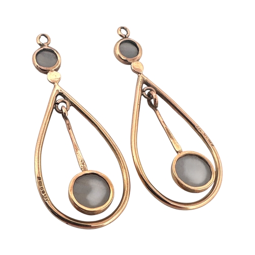 33 - Pair of Hallmarked Nine Carat Gold Earrings. 5.7g gross