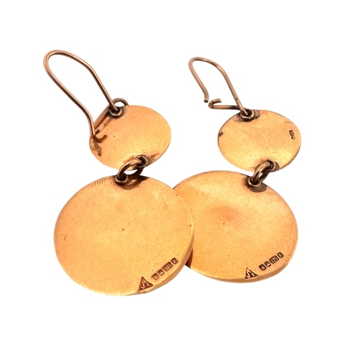 36 - Pair of Hallmarked Nine Carat Gold Earrings. 4g gross