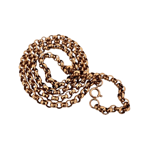 38 - Nine Carat Gold Belcher Link Neck Chain, Hallmarked. 24