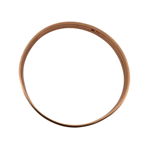 51 - Nine Carat Gold Triple Bangle, Hallmarked. 14.94g