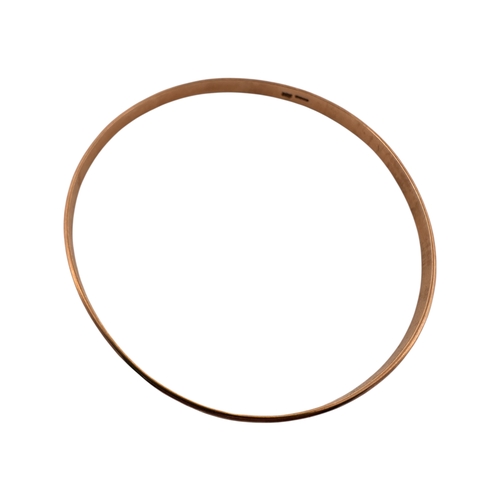 53 - Nine Carat Gold Bangle, Hallmarked. 9.42g