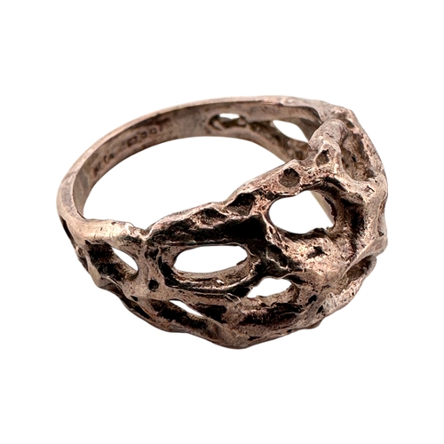 171 - Silver Ring with Full Hallmarks size L, 4.47g
