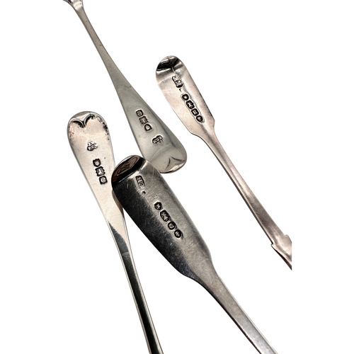 112 - Four Antique Silver Salt & Preserve Spoons. 46.98g