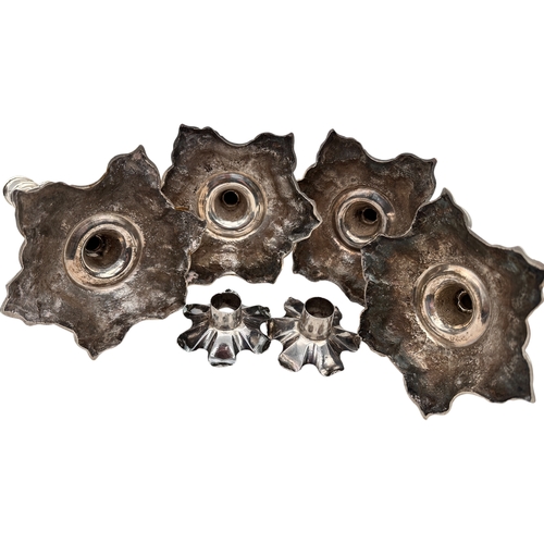 110 - Four George II Solid Silver Candlesticks Approximately 9