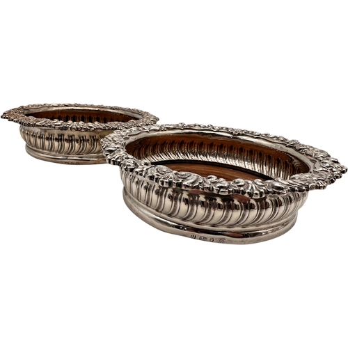 78 - Two George IV Hallmarked Silver Wine Coasters. Sheffield 1826, 1838.