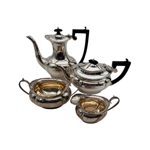 85 - Hallmarked Silver Teas Service. Chester 1906 by George Nathan & Ridley Hayes. 1622g gross