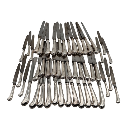 87 - 48 Antique Silver Handled Knives. Gross Weight 4kg