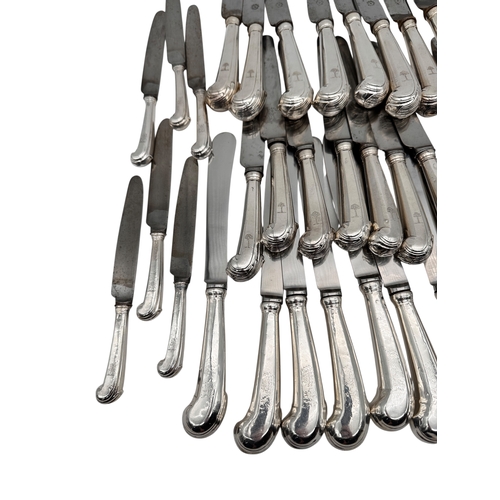 87 - 48 Antique Silver Handled Knives. Gross Weight 4kg