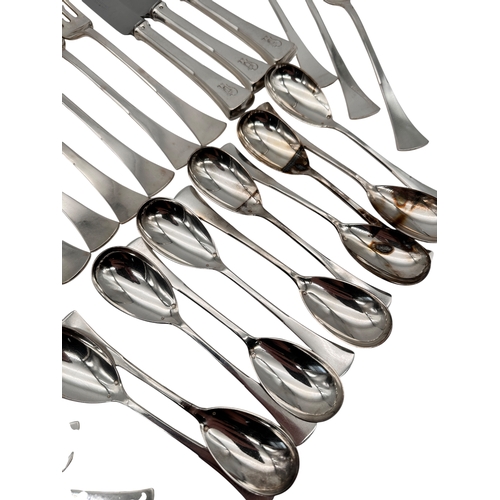 91 - Set of Austrian 800 Silver Cutlery. 1310g without Knives