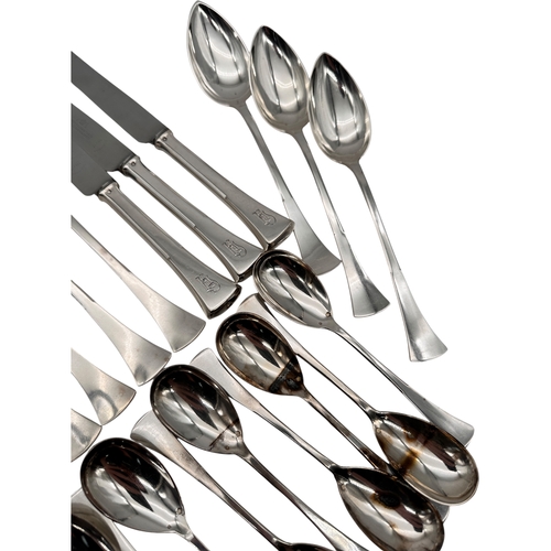 91 - Set of Austrian 800 Silver Cutlery. 1310g without Knives