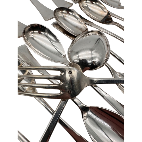 91 - Set of Austrian 800 Silver Cutlery. 1310g without Knives