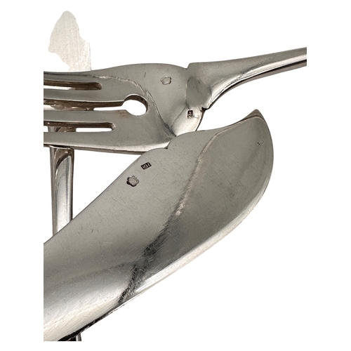 92 - Set of Austrian 800 Silver Fish Cutlery. 1350g