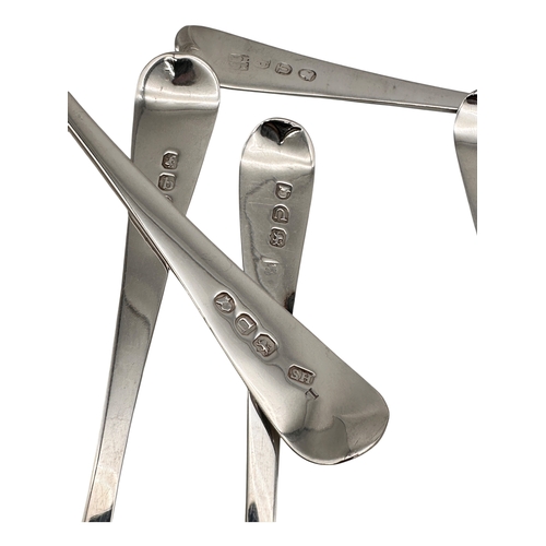 93 - Set of Twelve Georgian Silver Teaspoons. London Hallmarks. Various Dates & Makers. 180g