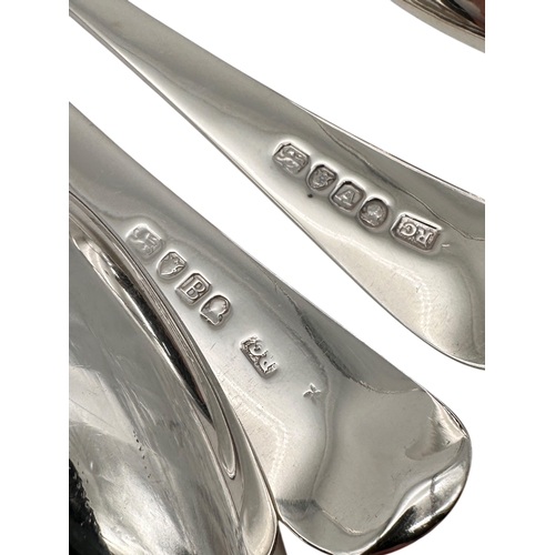 97 - Set of 12 Georgian Hallmarked Silver Serving Spoons. London 1796/97. 725g