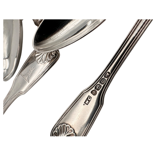 107 - Set of 15 Georgian Hallmarked Silver Tea Spoons. 540g