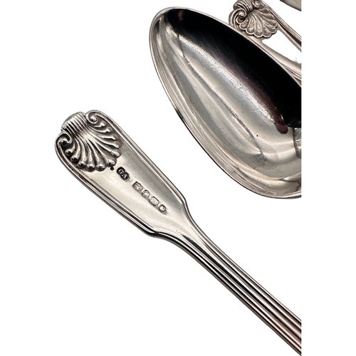 109 - Set of 11 Hallmarked Silver Victorian & Georgian Dessert Spoons 675g