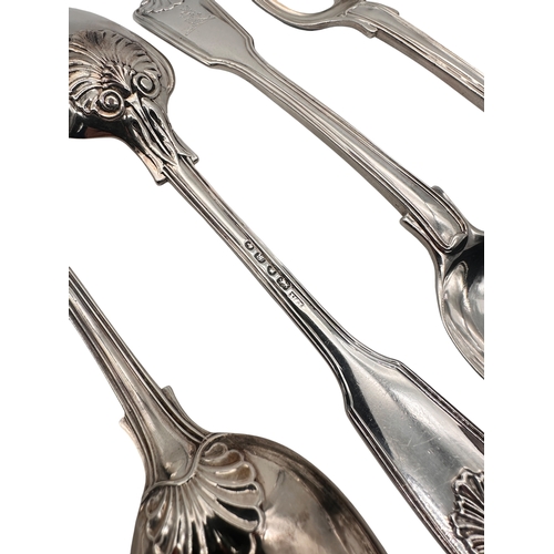 109 - Set of 11 Hallmarked Silver Victorian & Georgian Dessert Spoons 675g