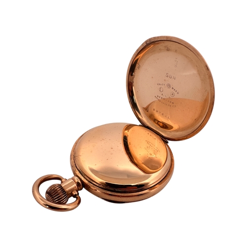 179 - The Limit, Open Face Pocket Watch with Original Box. Dennison 'Sun' Gold PLated Case. Watch is Ticki... 