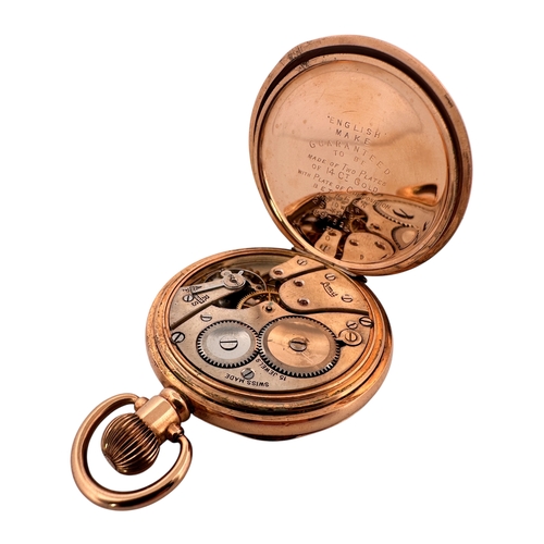 179 - The Limit, Open Face Pocket Watch with Original Box. Dennison 'Sun' Gold PLated Case. Watch is Ticki... 