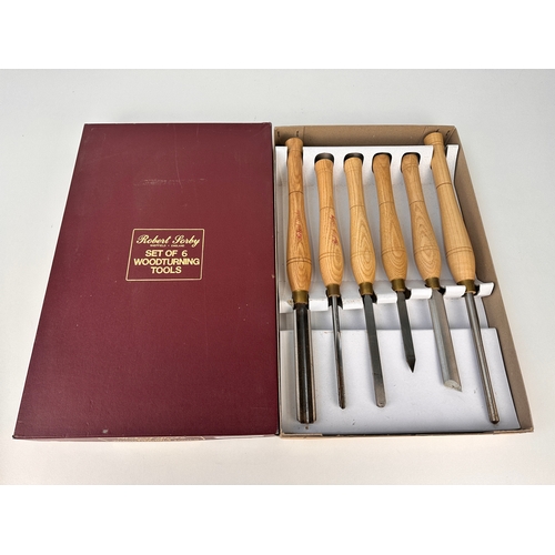 Boxed set of Six Robert Sorby Woodturning Tools
