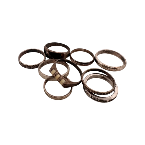 143 - Group of Silver Rings. 14g