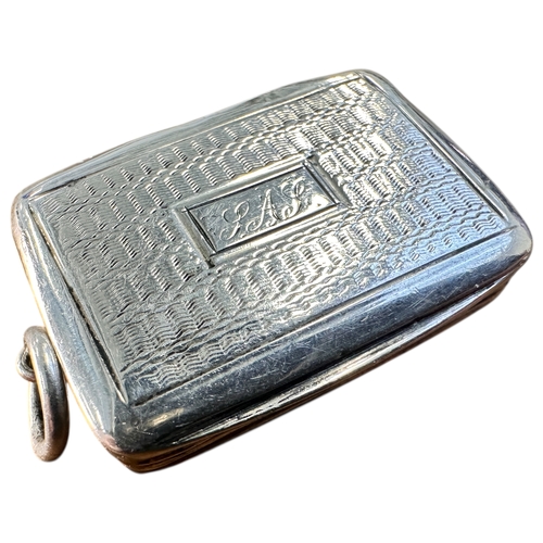 8 - George IV Silver Vinaigrette, Birmingham 1828 by Thomas Freeman. 9.96g Engraved Cartouche